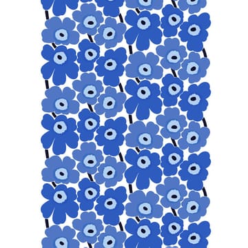 Tissu Pieni Unikko coton - blanc-bleu - Marimekko