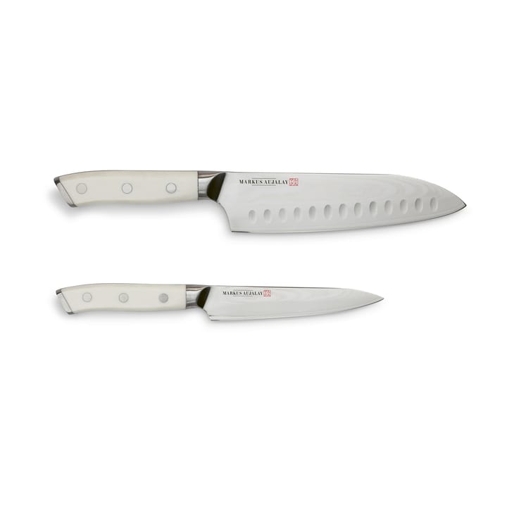 Set de couteaux japonais Markus Damascus - Couteau de chef japonais et couteau d'office - Markus Aujalay