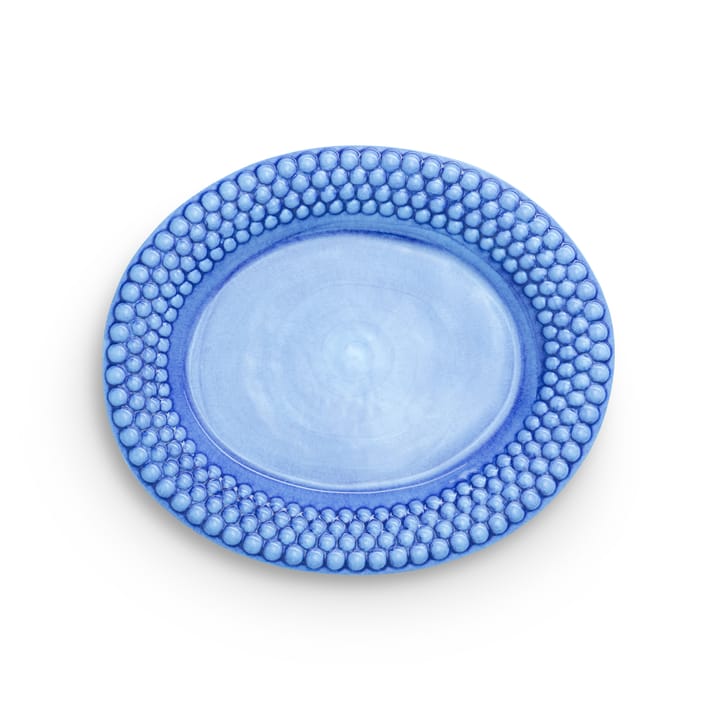 Plat ovale Bubbles 35 cm - Bleu clair - Mateus