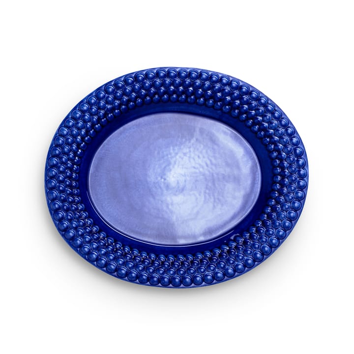 Plat ovale Bubbles 35 cm - Bleu - Mateus