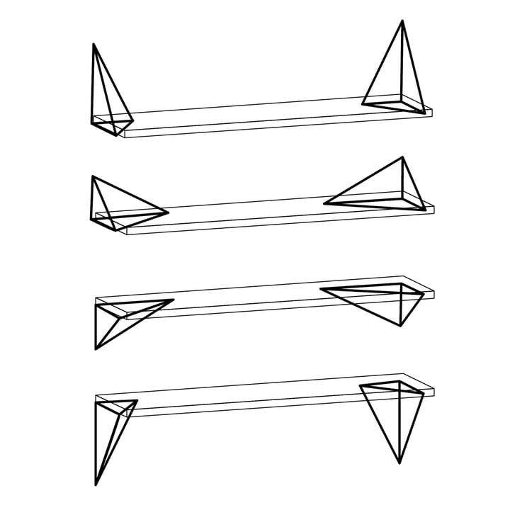 Étagère Pythagoras (planche) - chêne laqué blanc - Maze