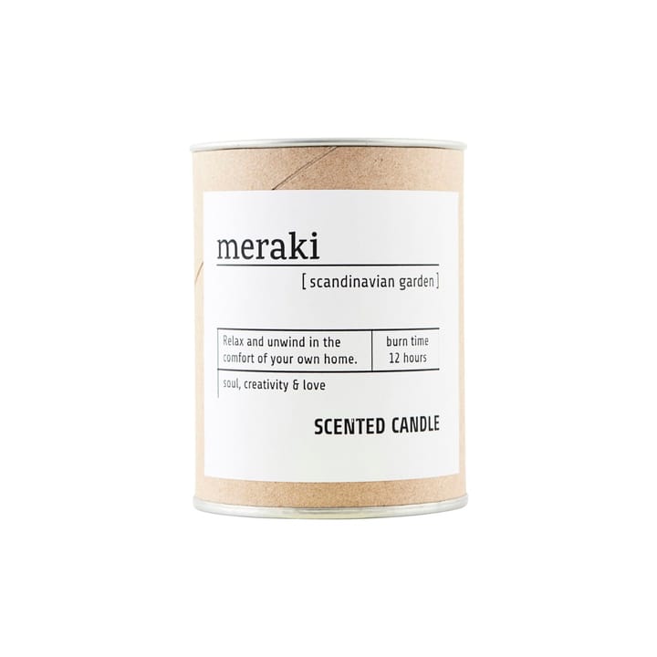 Bougie parfumée Meraki verre brun 12h - Scandinavian garden - Meraki