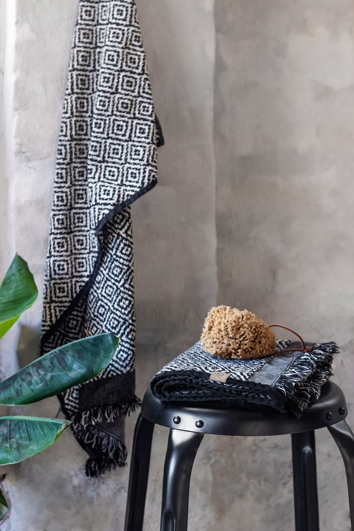 Serviette d'invité Morocco 35x60 cm, lot de 2 - Black-white - Mette Ditmer