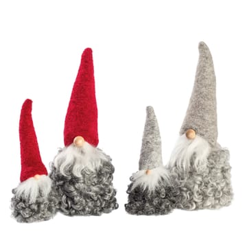 Tomte en laine grand (décoration de Noël) - bonnet gris sans barbe - Monikas Väv & Konst