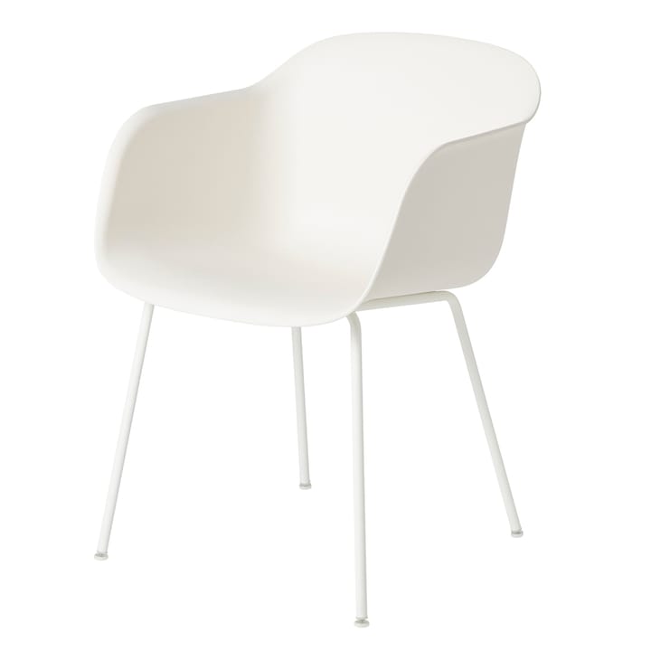 Chaise Fiber Chair avec accoudoirs - blanc - Muuto