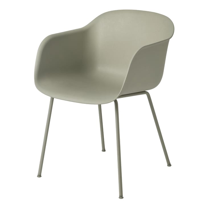 Chaise Fiber Chair avec accoudoirs - Dusty green-Green (plastic) - Muuto