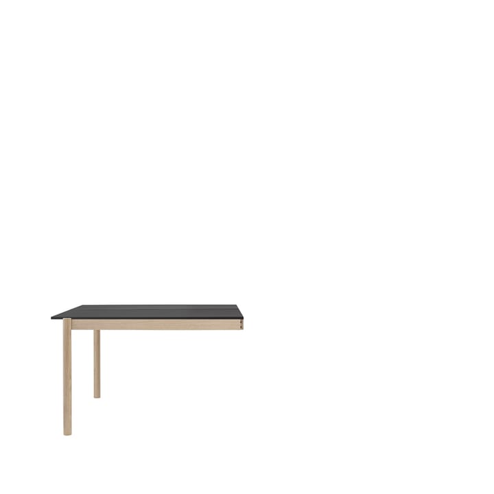 Module de table Linear System End Module - Black-Oak 142x120 cm - Muuto