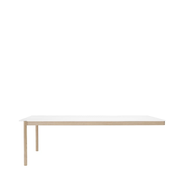 Module de table Linear System End Module - White laminate-Oak 240x142 cm - Muuto