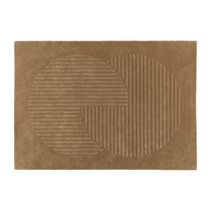 Tapis en laine Levels circles beige - 170x240 cm - NJRD