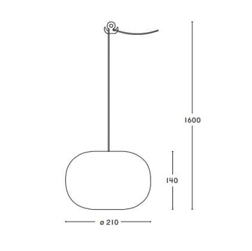 Lampe à suspension Pebble arrondie - gris clair-métal - Örsjö Belysning
