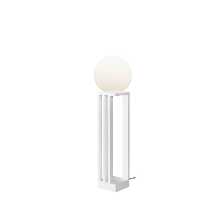 Lampe de table Libreria - structure blanche, verre blanc opale - Örsjö Belysning