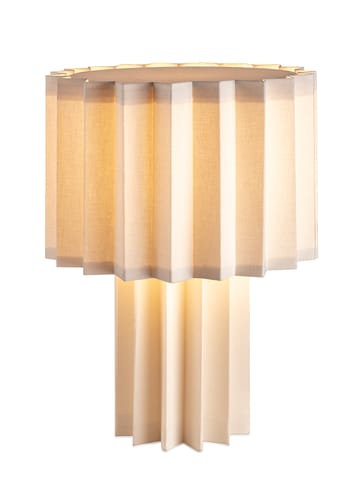 Lampe de table textile Plissé - Blanc - Örsjö Belysning
