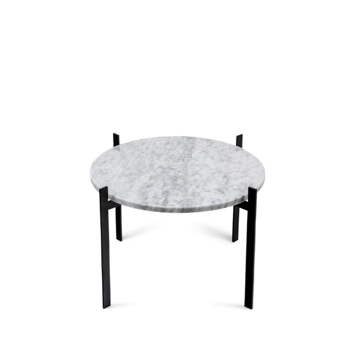 Table à plateau simple - marbre blanc, support noir - OX Denmarq