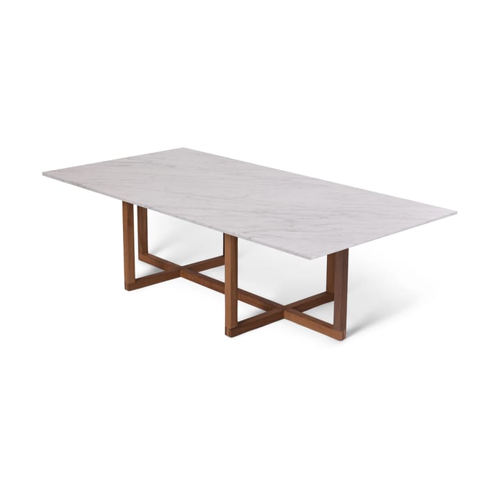 Table basse Ninety 60x120 cm, dessous en chêne fumé - Marbre blanc - OX Denmarq