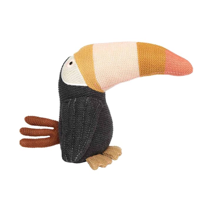 Peluche Trine Toucan - Anthracite-pêche - OYOY