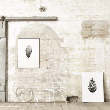 Poster 1:1 Pine Cone - blanc, 50x70 cm - Paper Collective