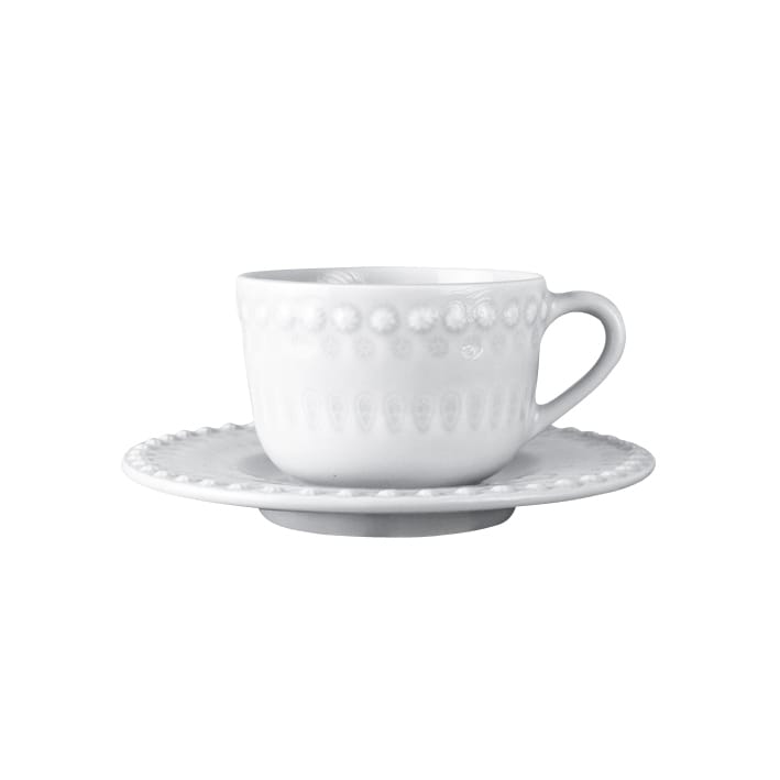 Tasse à thé avec soucoupe Daisy - blanc - PotteryJo