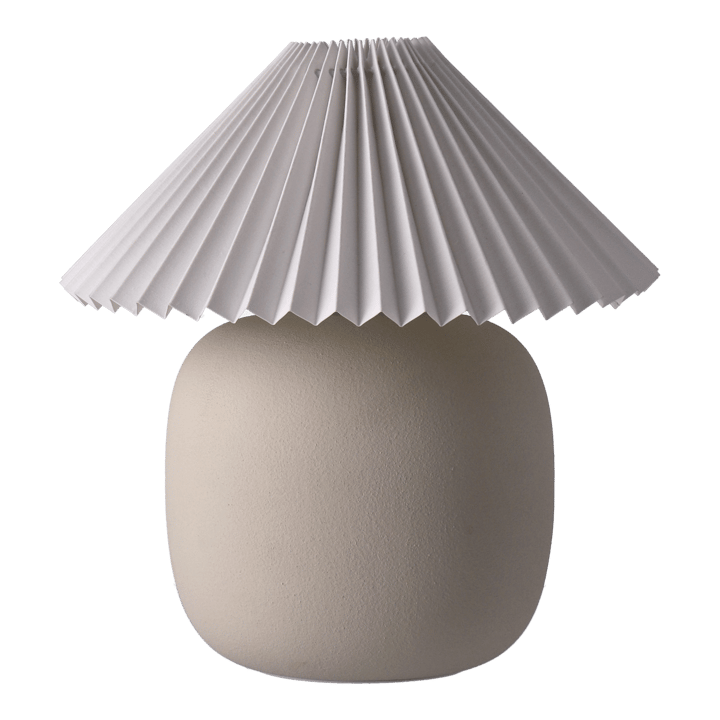 Lampe de table Boulder 29 cm beige-pleated white - undefined - Scandi Living