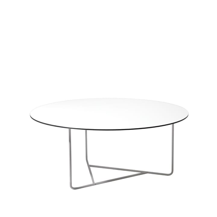 Table basse Tellus - blanc, structure chromée, h41 d100 - SMD Design