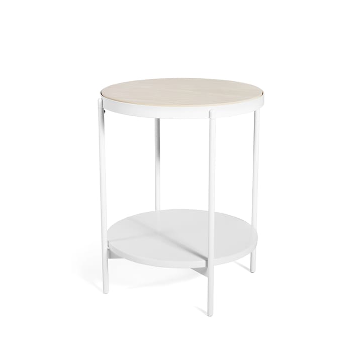Table d'appoint Lene - blanc, haut, placage de hêtre pigmenté blanc - SMD Design