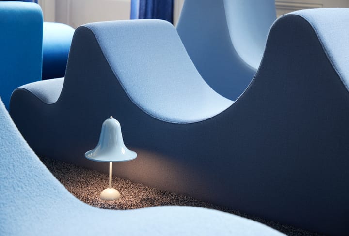 Lampe de table Pantop portable 30 cm - Bleu cendré - Verpan