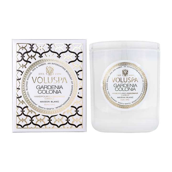 Bougie parfumée Classic Maison Blanc 60 heures - Gardenia Colonia - Voluspa
