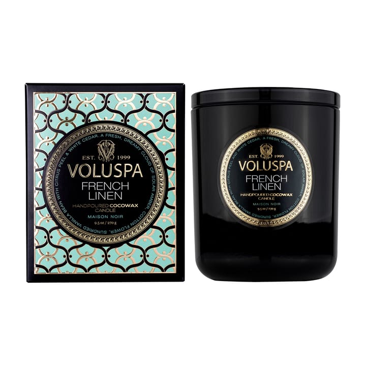 Bougie parfumée Classic Maison Noir 60 heures - French Linen - Voluspa