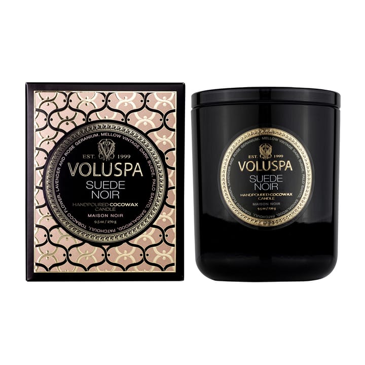Bougie parfumée Classic Maison Noir 60 heures - Suede Noir - Voluspa