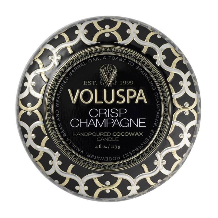 Bougie parfumée Maison Noir Mini Tin 25 heures - Crisp Champagne - Voluspa