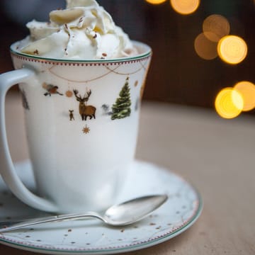 Tasse et soucoupe Julemorgen 20 cl - blanc - Wik & Walsøe