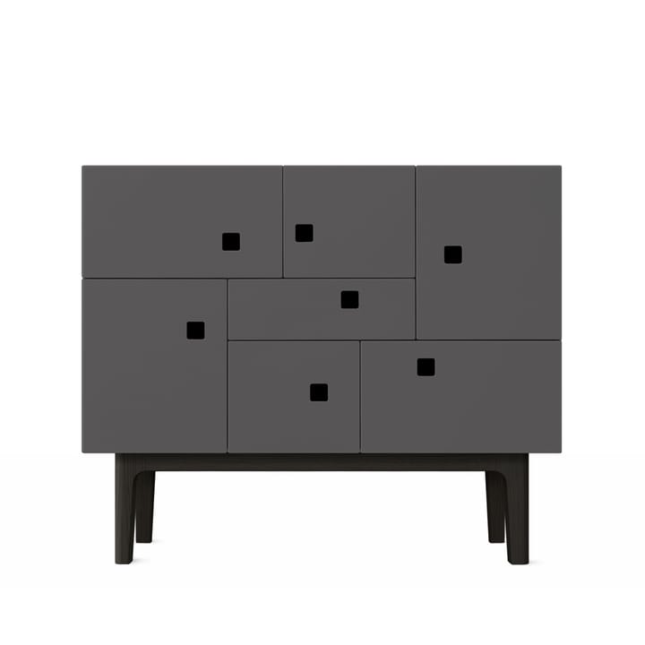 Armoire Peep C1 - slate grey, structure laquée noir - Zweed