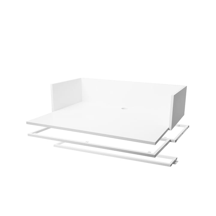 Module pour bureau Molto 840 - blanc, cadres en métal blanc inclus - Zweed