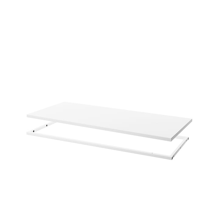 Tablette pour étagère Molto 840 - blanc, cadre en métal blanc incl. - Zweed
